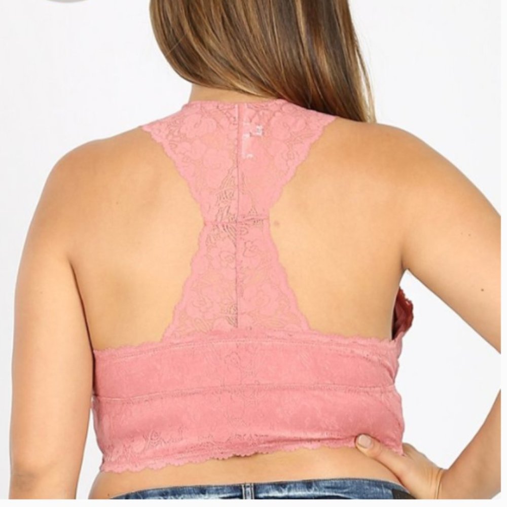 Eggplant purple PLUS SIZE BRALETTE - Picture 3 of 4